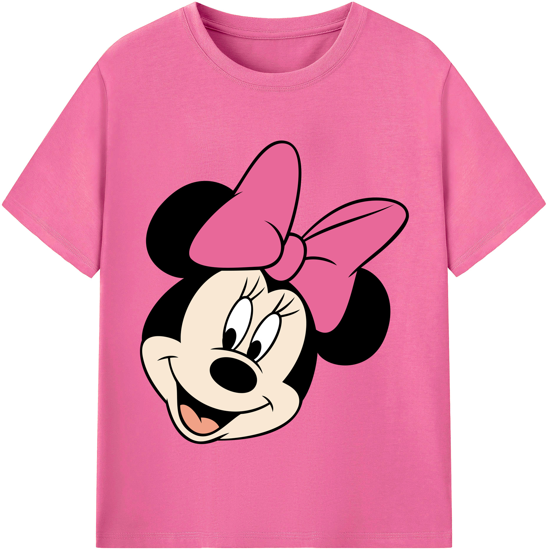 （画像用） ミッキーマウス Mickey Mouse レディースカジュアルプリントTシャツ（綿100％）